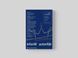 Buchcover der Zeitschrift „Freie Assoziation“ (Ausgabe „infantil autoritär“, Psychosozial-Verlag) mit einem stilisierten Kronen-Symbol auf blauem Hintergrund.